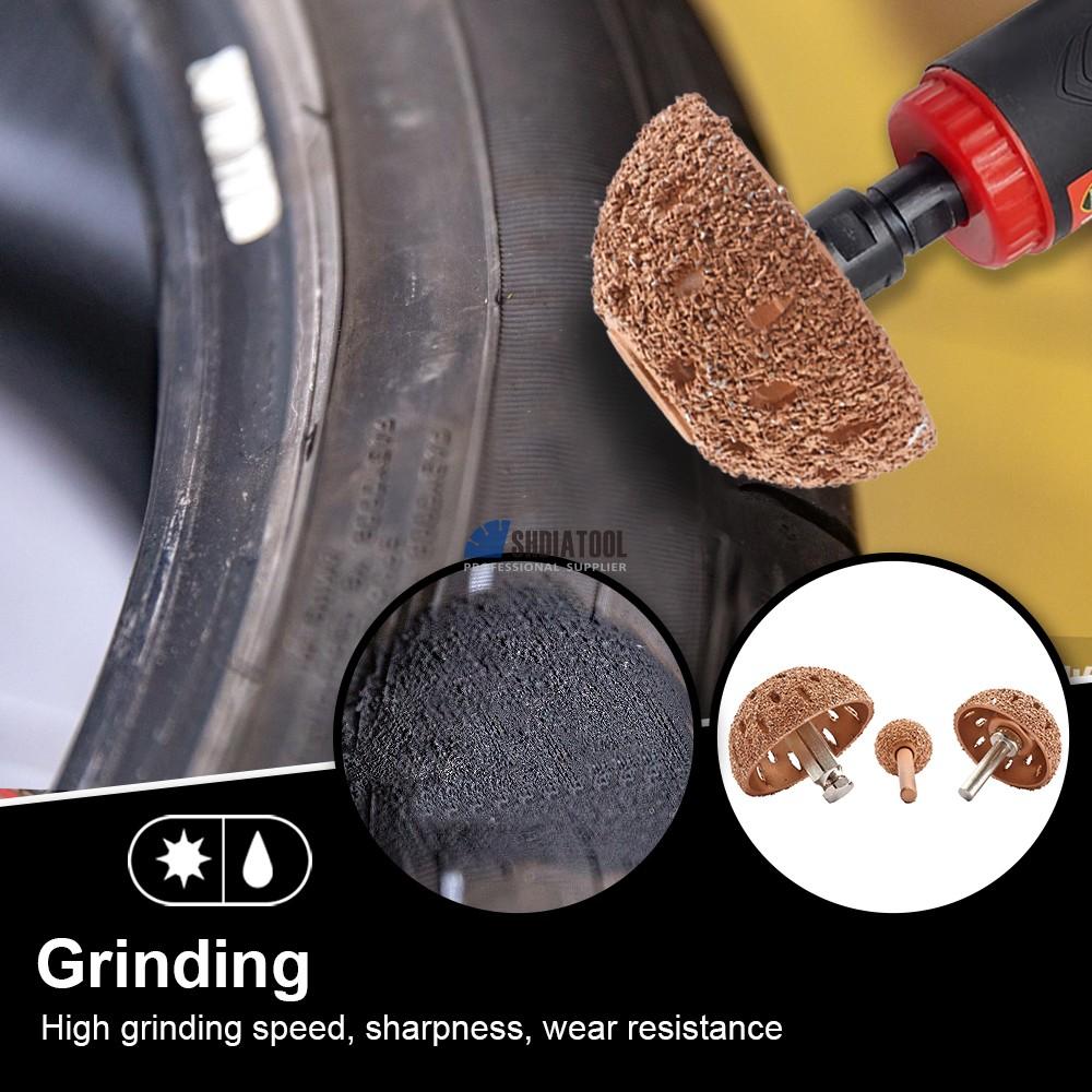 42/55mm Buffing Wheel Tungsten Carbide Rasp Steel Grinding Head Tire Repair Grinding Head Alloy Grinding Head Tire Repair Tool