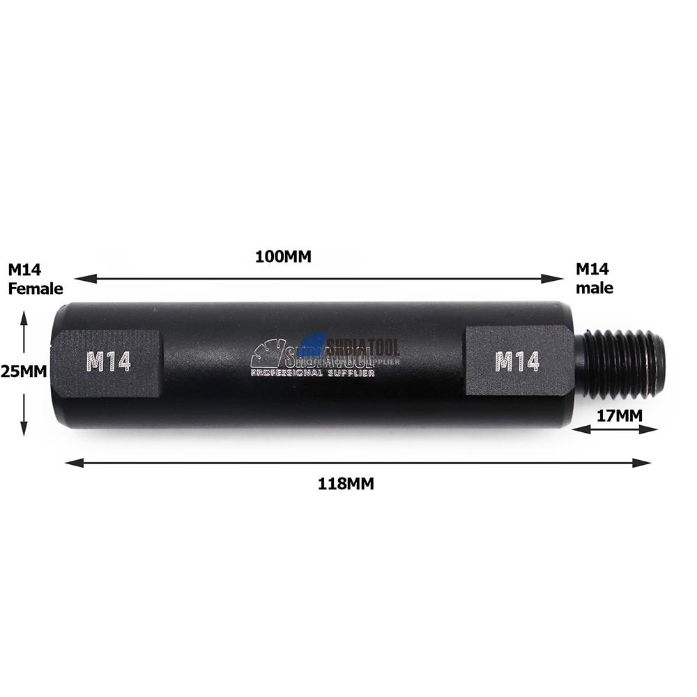 Diamond Core Drill Bit Adapter Core Bits Extension Rod M14 Thread 100mm for Hilti Core Bit Machine