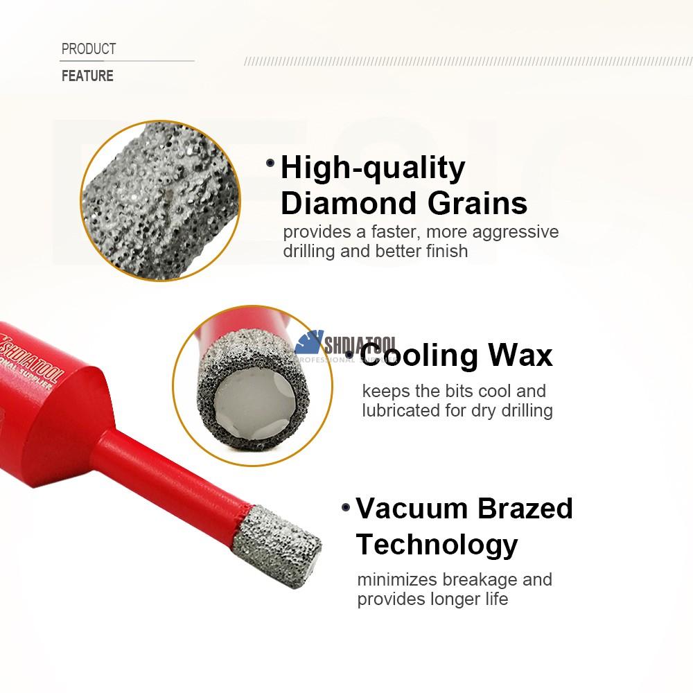 Dia 6 8 10 12 20 35 45 68 HEX Diamond Core Drill Bit kit Set Hole Cutter Diamond Drilling Bit With Aluminum Box