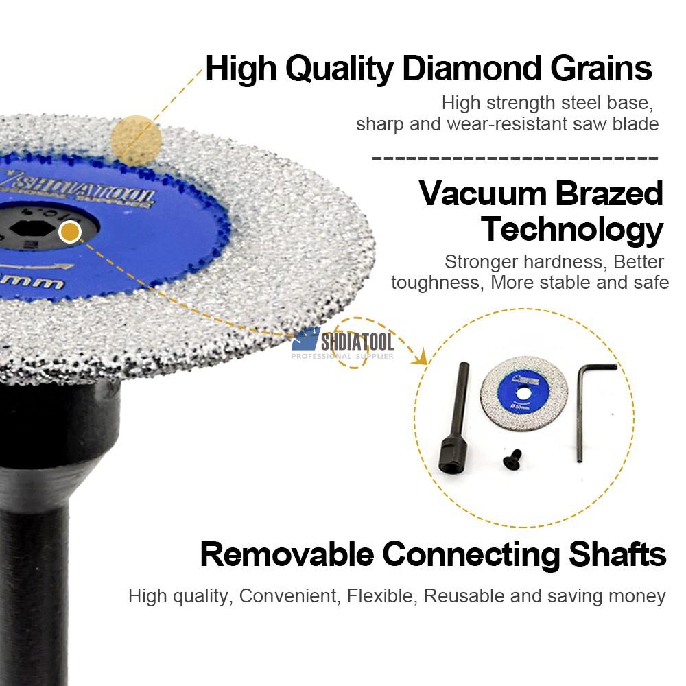 30/40/50mm Diamond Engraving Saw Blade Mini Carving Cutting Blade Tile Cutter With Removable Shank for Granite Marble