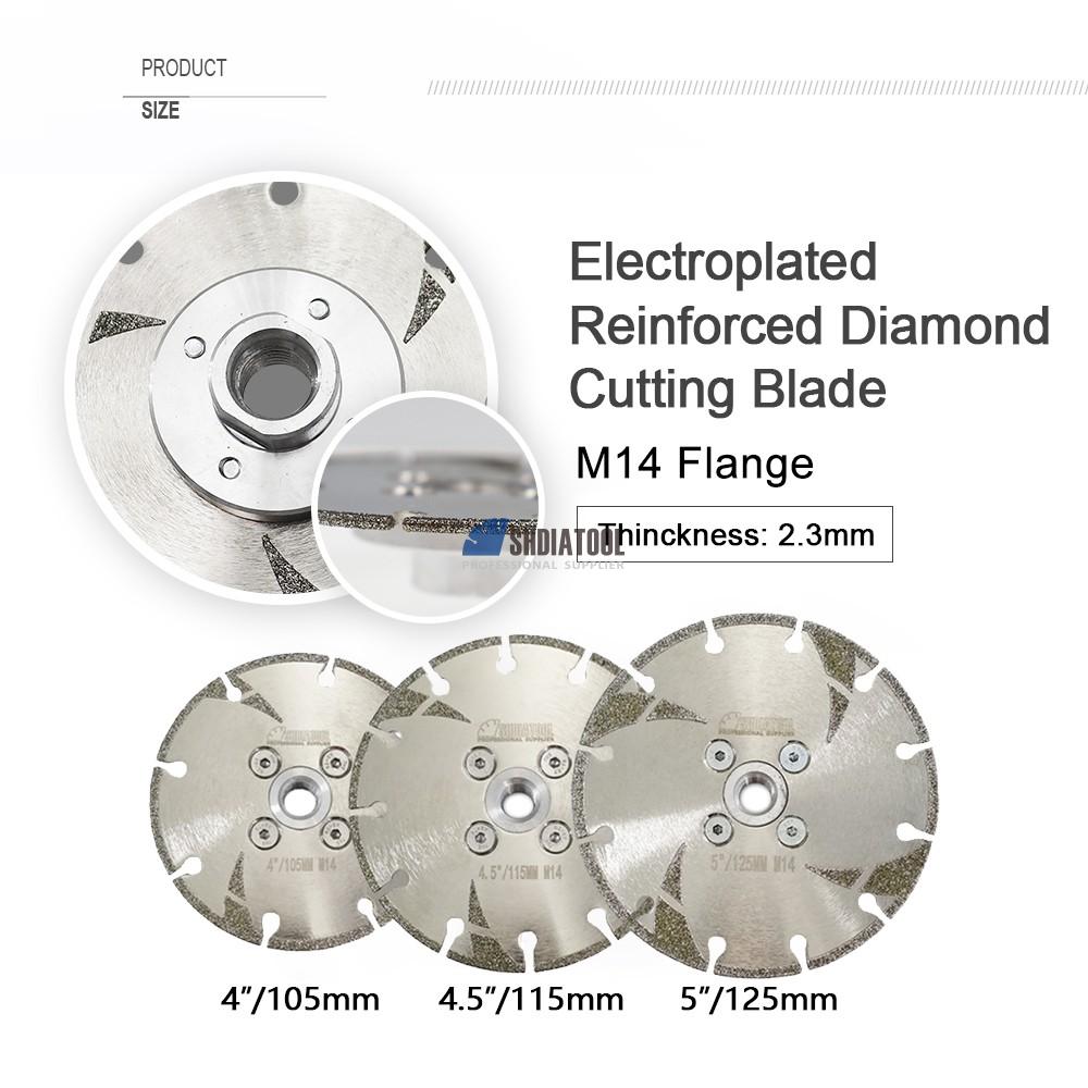 4in/4.5in/5in Double Sided Electroplated Diamond Cutting Saw Blade Cutting Disc Grinding Wheel for Marble Granite Stone