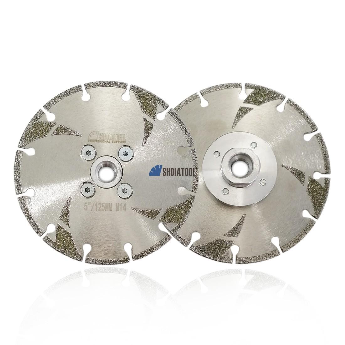 4in/4.5in/5in Double Sided Electroplated Diamond Cutting Saw Blade Cutting Disc Grinding Wheel for Marble Granite Stone