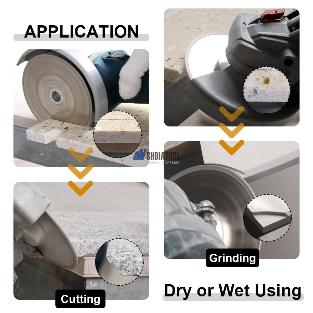 Dia4/4.5/5INCH Electroplated Diamond Saw Blade Grinding Disc Cutting Wheel with M14 Flange for Granite Marble Tile