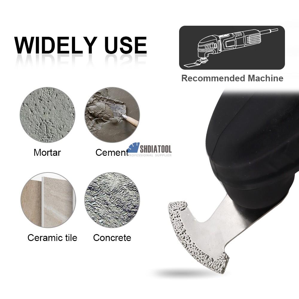 Multi-Function Saw Blade Diamond Triangle Rasp Oscillating Saw Blades Carbide For Tile Ceramics Multitool Saw Blade