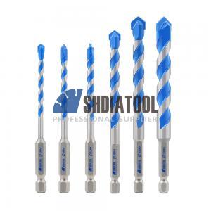 Quick-fit Shank Alloy Tungsten Carbide Spiral Drill Bit Sprial Flute Twist Drill Bit for Masonry Concrete Brick Tile