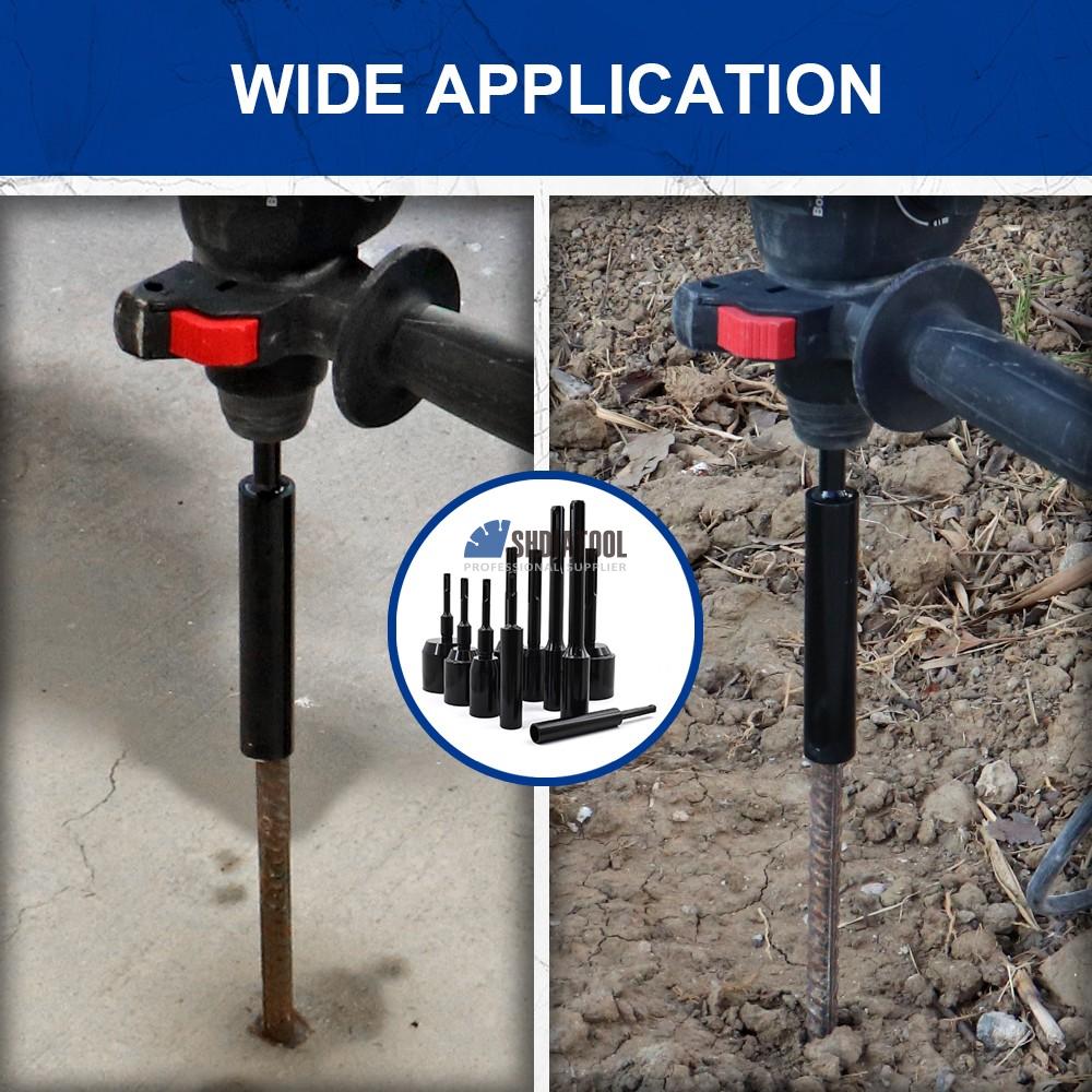 SDS PLUS Ground Rod Driver Earth Stake Grounding Rod for SDS-PLUS Rotary Hammers and Demolition Hammers