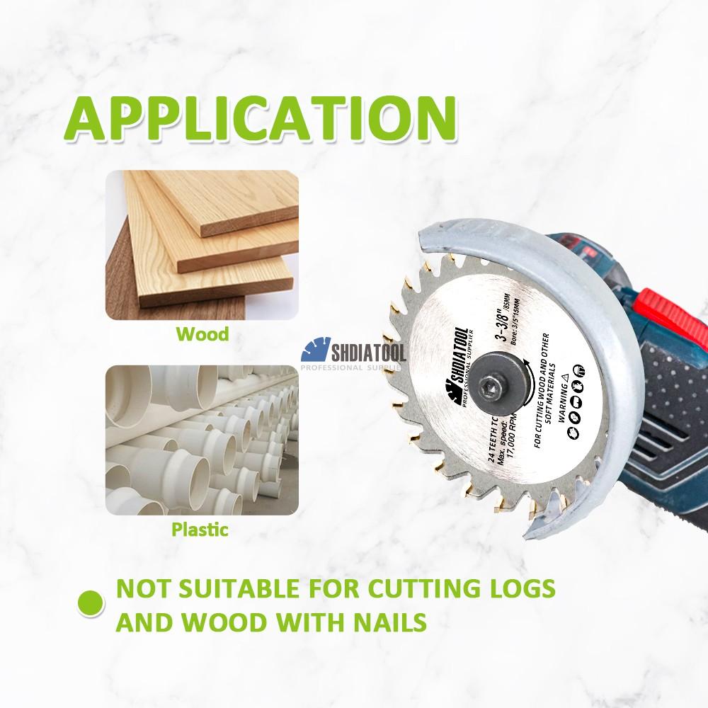 184mm TCT Saw Blade Cutting Blades with 60 ATB Teeth For Wood Plastic TCT Woodworking Cutting Disc