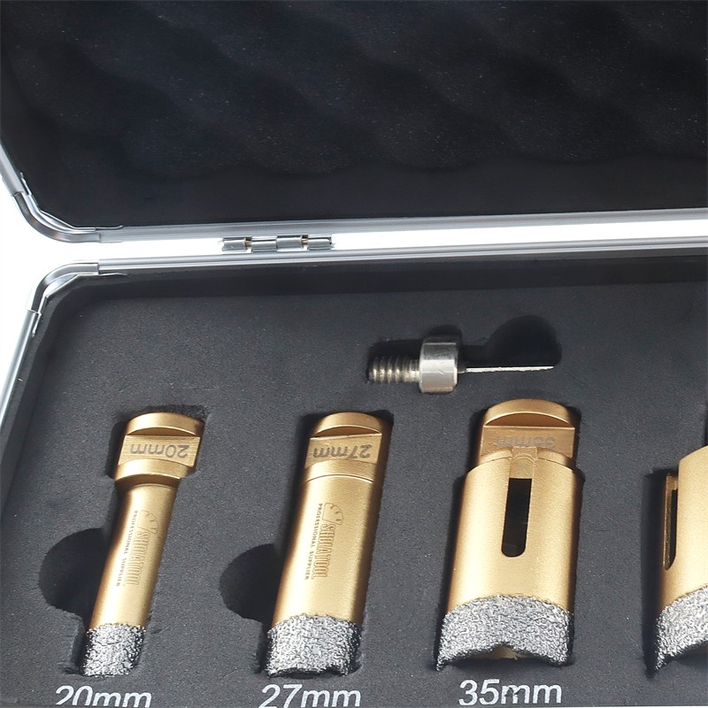 Vacuum Brazed Diamond Core Drill Bit Tile Drill Bit Set Hole Cutter Hole Saw Kit for Porcelain Tile Ceramic