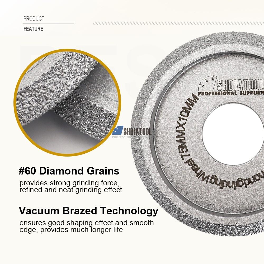 Vacuum Brazed V-shape Diamond CONVEX Wheel / Profile Grinding Wheel For Stone Artificial Stone Ceramics Glass Concrete